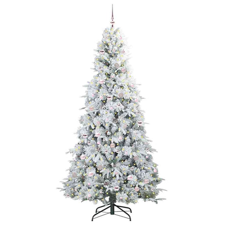 Vidaxl kunstmatige inklapbare kerstboom wit 240 cm pe en pvc