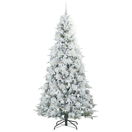 Vidaxl kunstmatige inklapbare kerstboom wit 240 cm pe en pvc