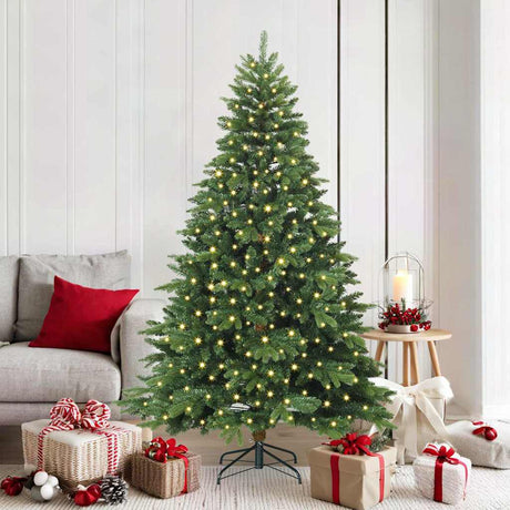 Vidaxl kunstkerstboom met 300 led met standaard groen 180 cm pe en pvc