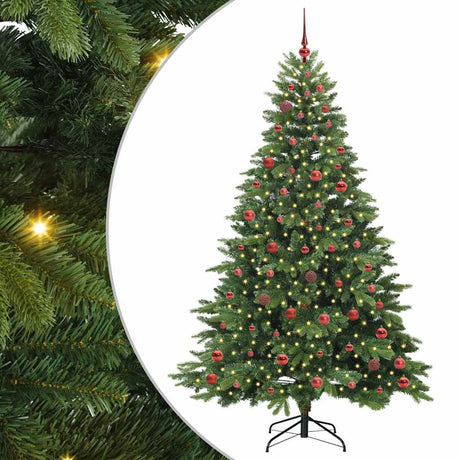 Vidaxl kunstkerstboom met 300 led met standaard groen 210 cm pe en pvc