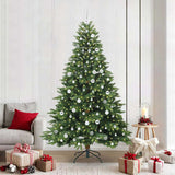 Vidaxl kunstkerstboom met 300 led met standaard groen 210 cm pe en pvc