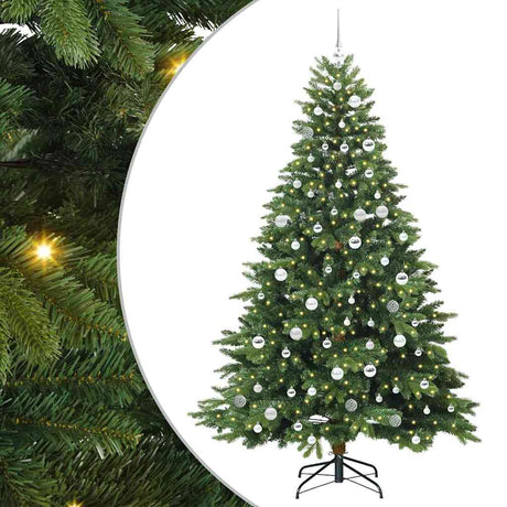 Vidaxl kunstkerstboom met 300 led met standaard groen 210 cm pe en pvc