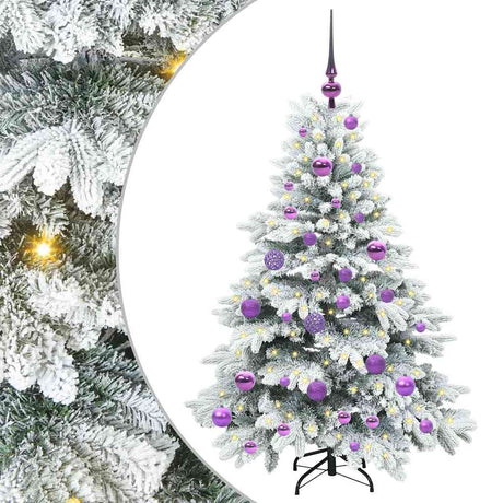 Vidaxl kunstkerstboom met 150 led met standaard wit 120 cm pe en pvc