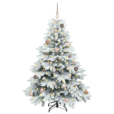 Vidaxl kunstkerstboom met 150 led met standaard wit 150 cm pe en pvc