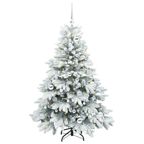 Vidaxl kunstkerstboom met 150 led met standaard wit 150 cm pe en pvc