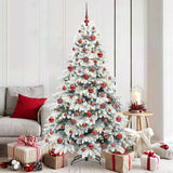 Vidaxl kunstkerstboom met 300 led met standaard wit 180 cm pe en pvc