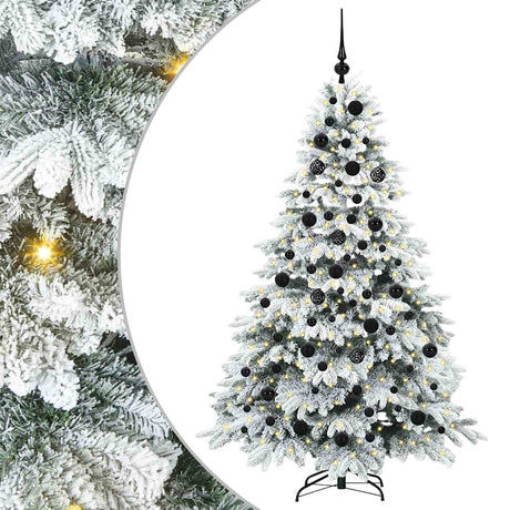 Vidaxl kunstkerstboom met 300 led met standaard wit 180 cm pe en pvc