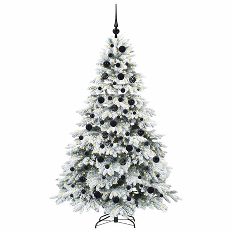 Vidaxl kunstkerstboom met 300 led met standaard wit 180 cm pe en pvc