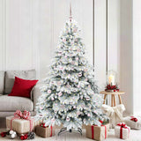 Vidaxl kunstkerstboom met 300 led met standaard wit 180 cm pe en pvc