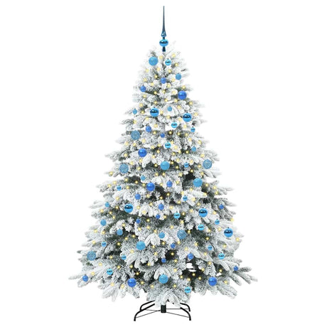 Vidaxl kunstkerstboom met 300 led met standaard wit 180 cm pe en pvc