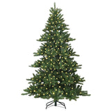 Vidaxl kunstmatige inklapbare kerstboom groen 210 cm pvc en staal