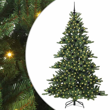 Vidaxl kunstmatige inklapbare kerstboom groen 210 cm pvc en staal