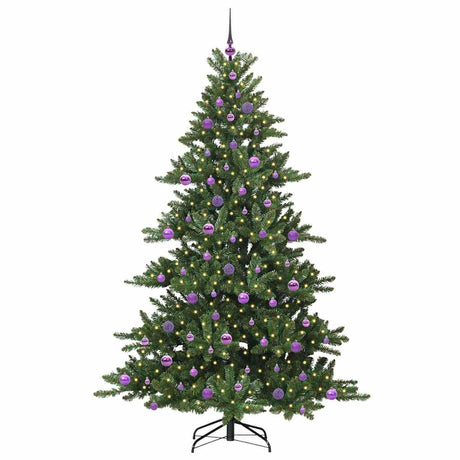 Vidaxl kunstmatige inklapbare kerstboom groen 210 cm pvc en staal