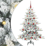 Vidaxl kunstmatige inklapbare kerstboom wit 150 cm pvc en staal
