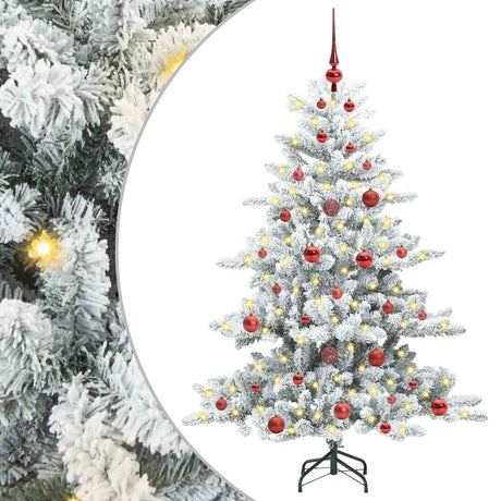 Vidaxl kunstmatige inklapbare kerstboom wit 150 cm pvc en staal