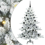Vidaxl kunstmatige inklapbare kerstboom wit 150 cm pvc en staal