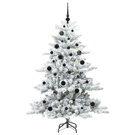Vidaxl kunstmatige inklapbare kerstboom wit 150 cm pvc en staal