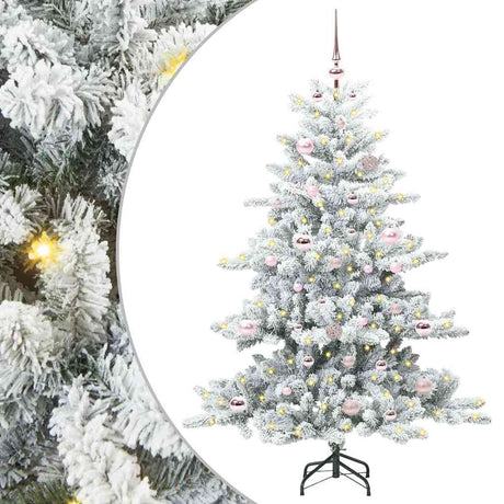 Vidaxl kunstmatige inklapbare kerstboom wit 150 cm pvc en staal