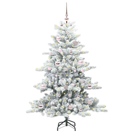 Vidaxl kunstmatige inklapbare kerstboom wit 150 cm pvc en staal