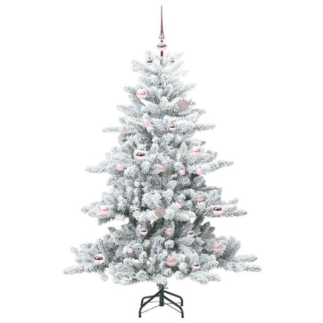 Vidaxl kunstmatige inklapbare kerstboom wit 150 cm pvc en staal