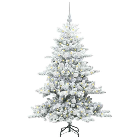 Vidaxl kunstmatige inklapbare kerstboom wit 150 cm pvc en staal