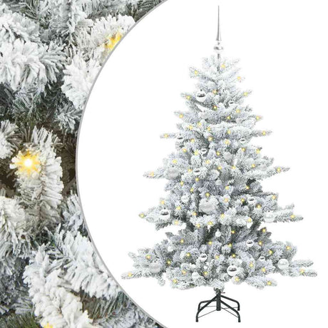 Vidaxl kunstmatige inklapbare kerstboom wit 150 cm pvc en staal