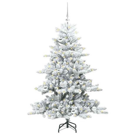 Vidaxl kunstmatige inklapbare kerstboom wit 150 cm pvc en staal