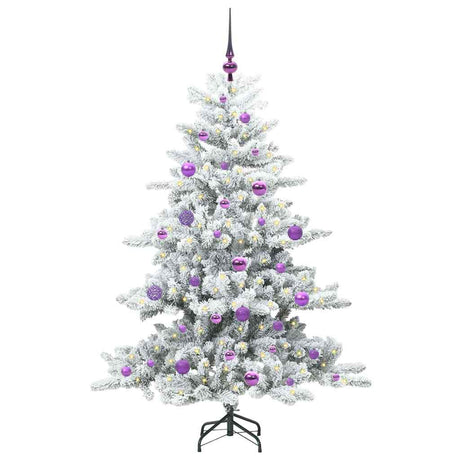 Vidaxl kunstmatige inklapbare kerstboom wit 150 cm pvc en staal