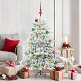 Vidaxl kunstmatige inklapbare kerstboom wit 150 cm pvc en staal