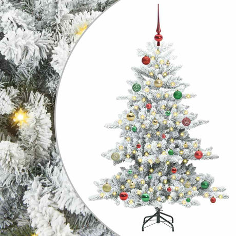 Vidaxl kunstmatige inklapbare kerstboom wit 150 cm pvc en staal