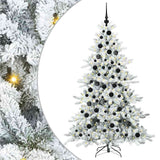 Vidaxl kunstmatige inklapbare kerstboom wit 180 cm pvc en staal