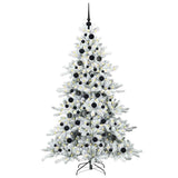 Vidaxl kunstmatige inklapbare kerstboom wit 180 cm pvc en staal