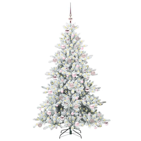 Vidaxl kunstmatige inklapbare kerstboom wit 180 cm pvc en staal