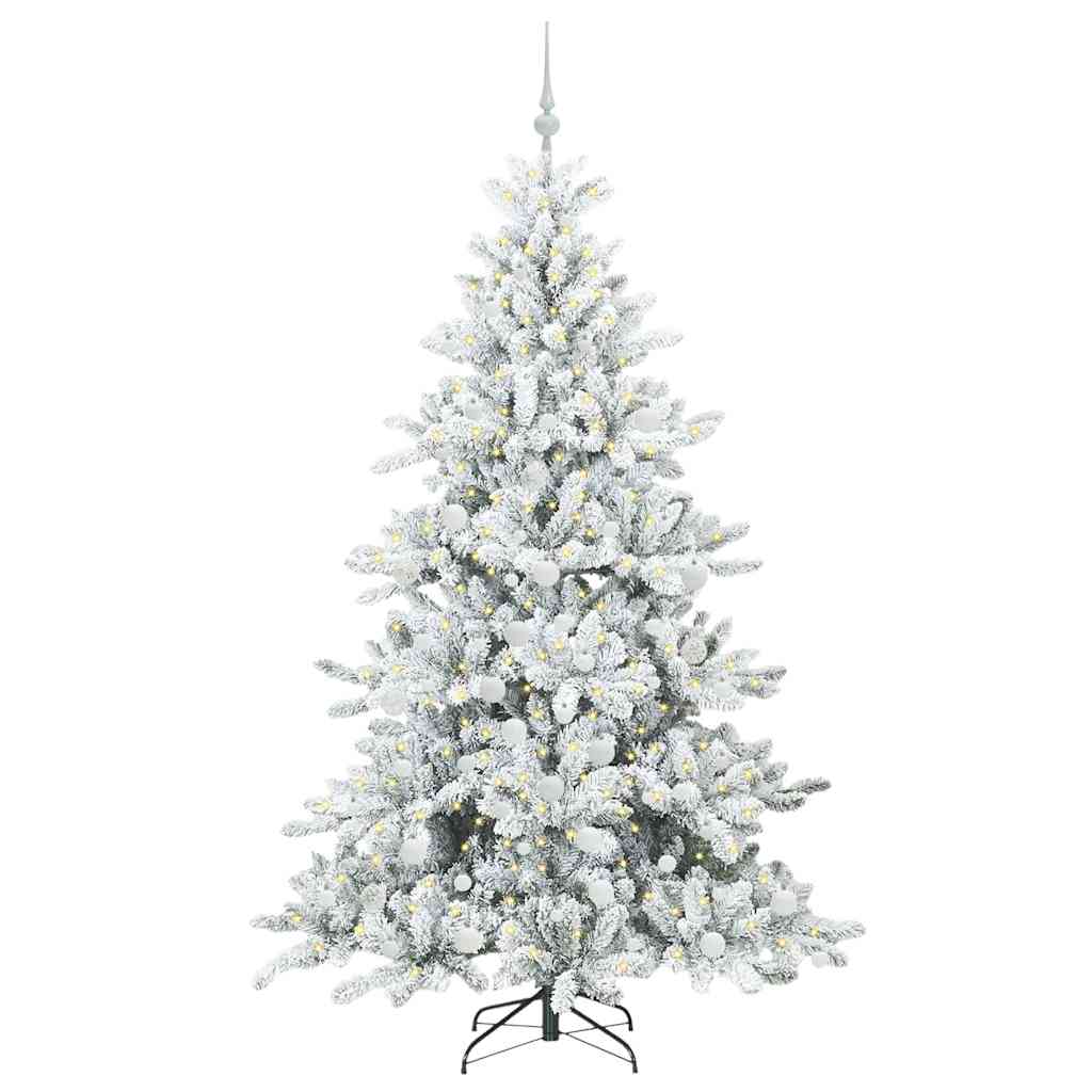 Vidaxl kunstmatige inklapbare kerstboom wit 180 cm pvc en staal