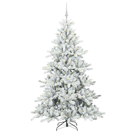 Vidaxl kunstmatige inklapbare kerstboom wit 180 cm pvc en staal