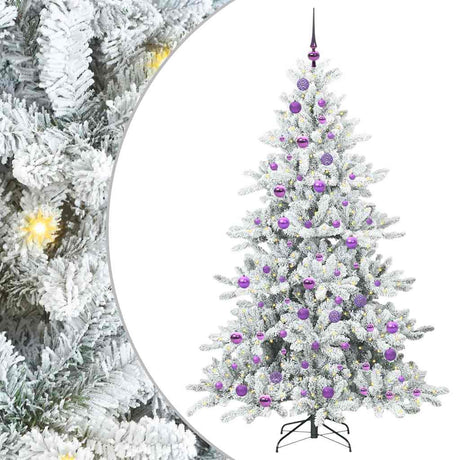 Vidaxl kunstmatige inklapbare kerstboom wit 180 cm pvc en staal