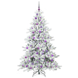 Vidaxl kunstmatige inklapbare kerstboom wit 180 cm pvc en staal