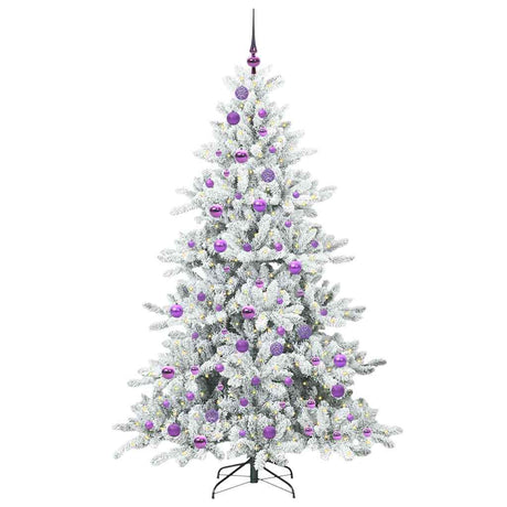 Vidaxl kunstmatige inklapbare kerstboom wit 180 cm pvc en staal