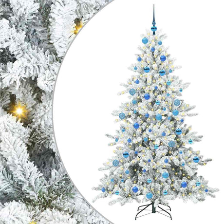 Vidaxl kunstmatige inklapbare kerstboom wit 180 cm pvc en staal