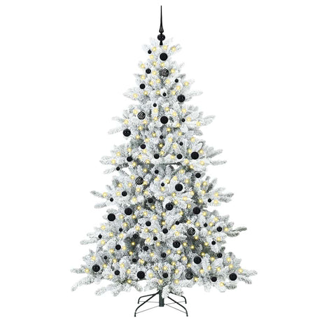 Vidaxl kunstmatige inklapbare kerstboom wit 210 cm pvc en staal