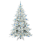 Vidaxl kunstmatige inklapbare kerstboom wit 210 cm pvc en staal