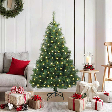 Vidaxl kunstkerstboom met 150 led met standaard groen 120 cm pe en pvc