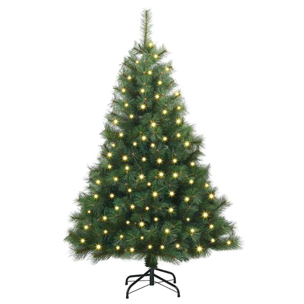 Vidaxl kunstkerstboom met 150 led met standaard groen 120 cm pe en pvc