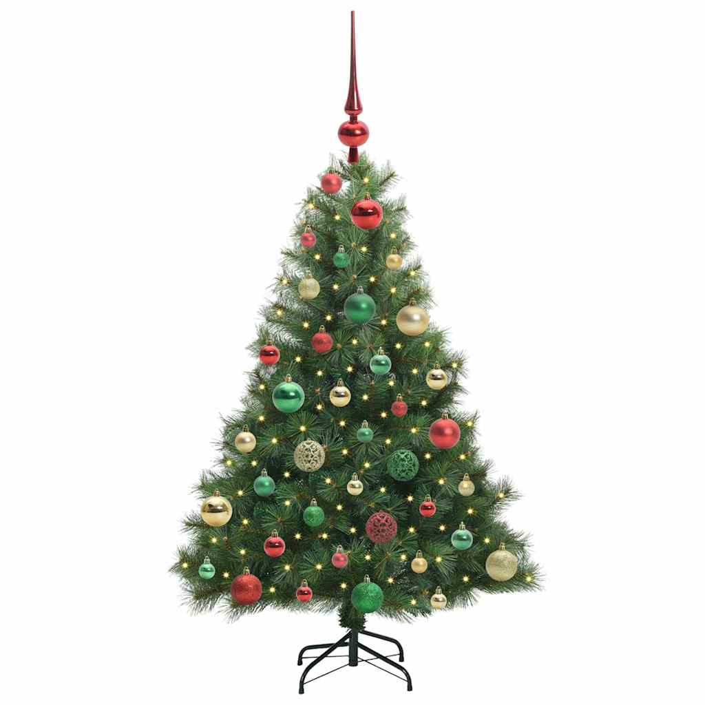 Vidaxl kunstkerstboom met 150 led met standaard groen 120 cm pe en pvc