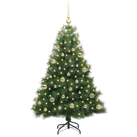 Vidaxl kunstkerstboom met 150 led met standaard groen 150 cm pe en pvc
