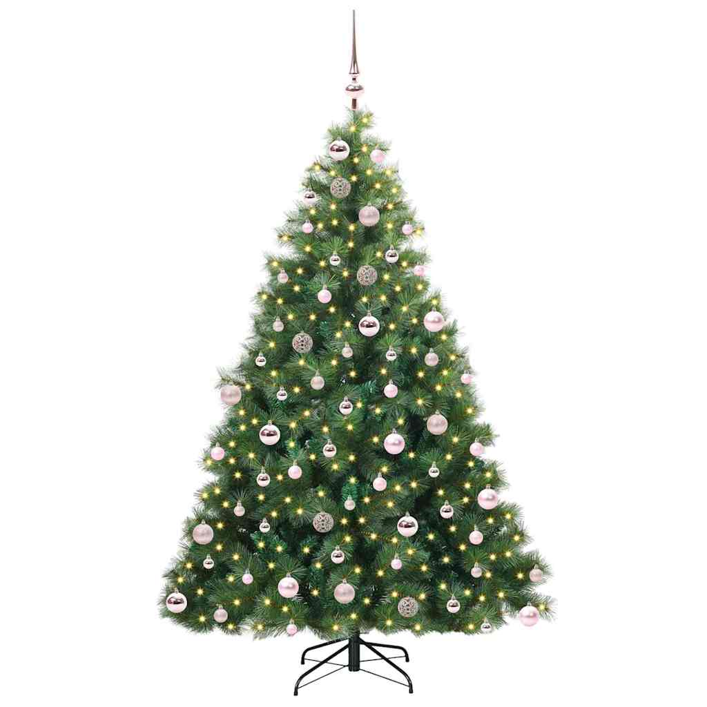 Vidaxl kunstkerstboom met 300 led met standaard groen 180 cm pe en pvc