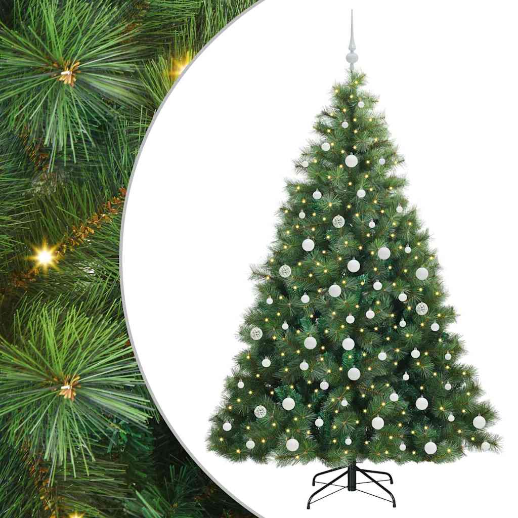 Vidaxl kunstkerstboom met 300 led met standaard groen 180 cm pe en pvc