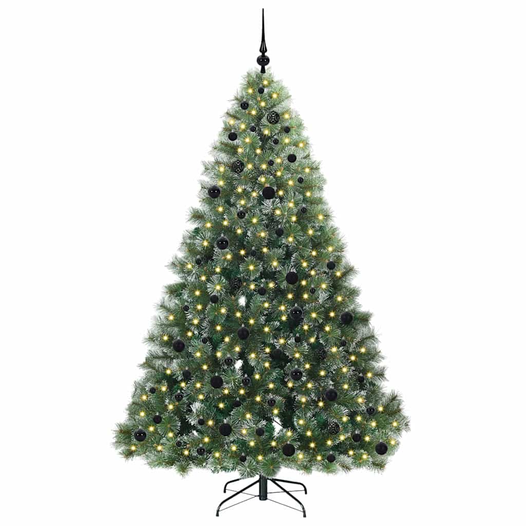 Vidaxl kunstkerstboom met 300 led met standaard groen 210 cm pe en pvc