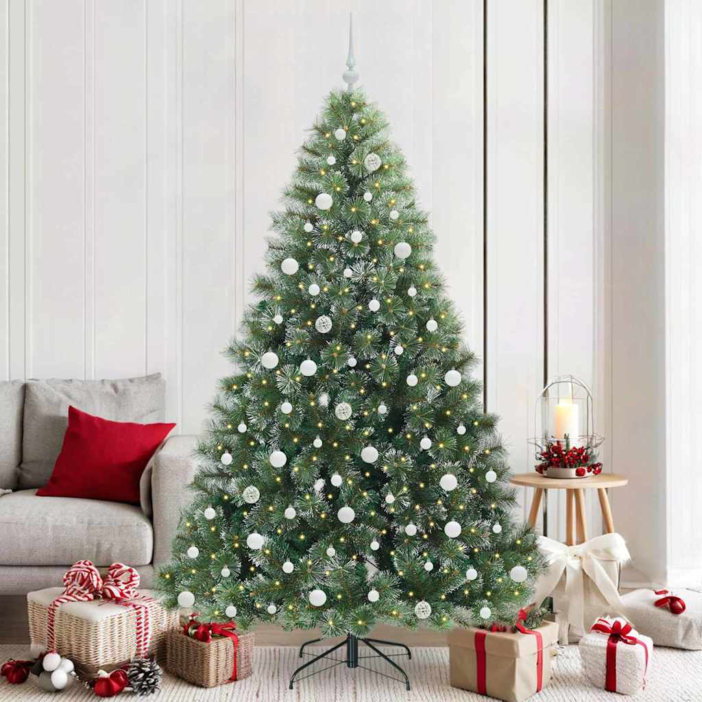 Vidaxl kunstkerstboom met 300 led met standaard groen 210 cm pe en pvc