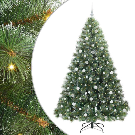 Vidaxl kunstkerstboom met 300 led met standaard groen 210 cm pe en pvc